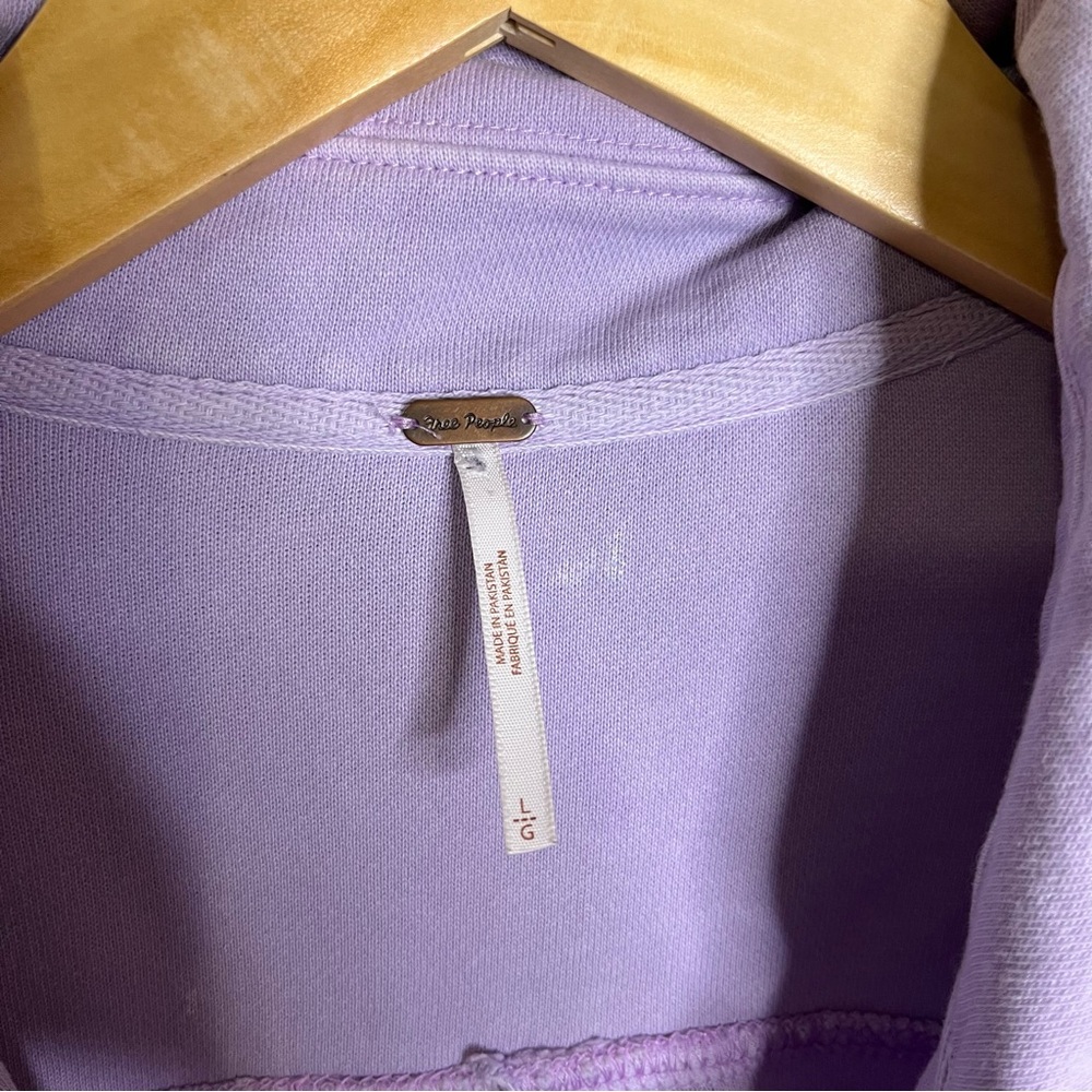Free People Ruby ethereal Lavender Jacket sz L shirt shacket pastel lilac cozy - Picture 4 of 10